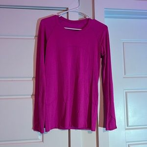 pink long sleeve lululemon swiftly tech